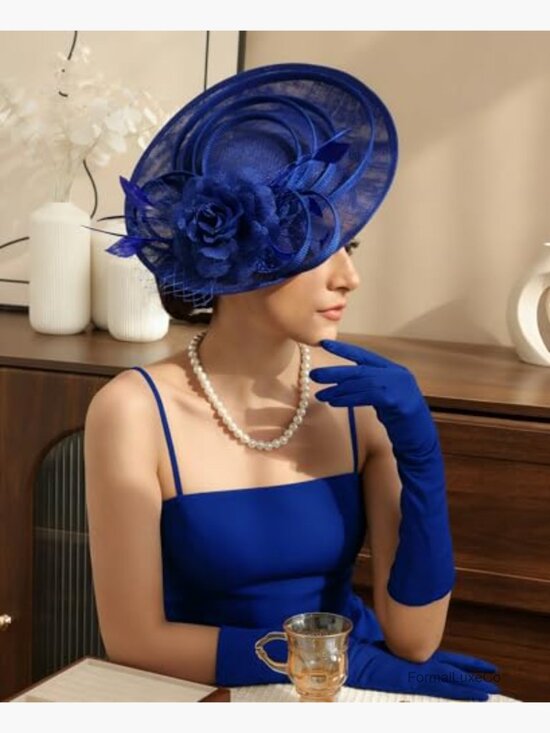 Vintage Elegant Fascinator Hat for Derby Wedding Party main image 3